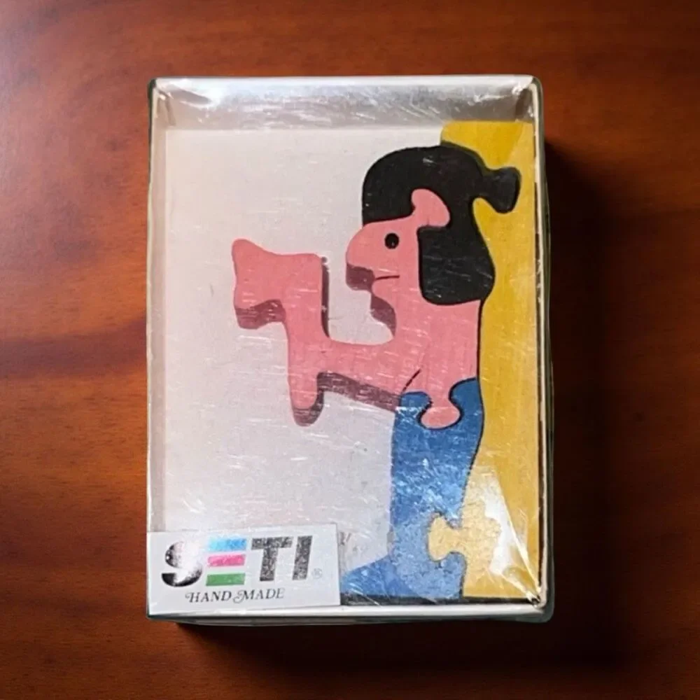 Set of 7 Seti Wooden Puzzles Letters, Holidays, Animals
